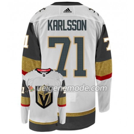 Herren Eishockey Vegas Golden Knights Trikot WILLIAM KARLSSON 71 Adidas Weiß Authentic